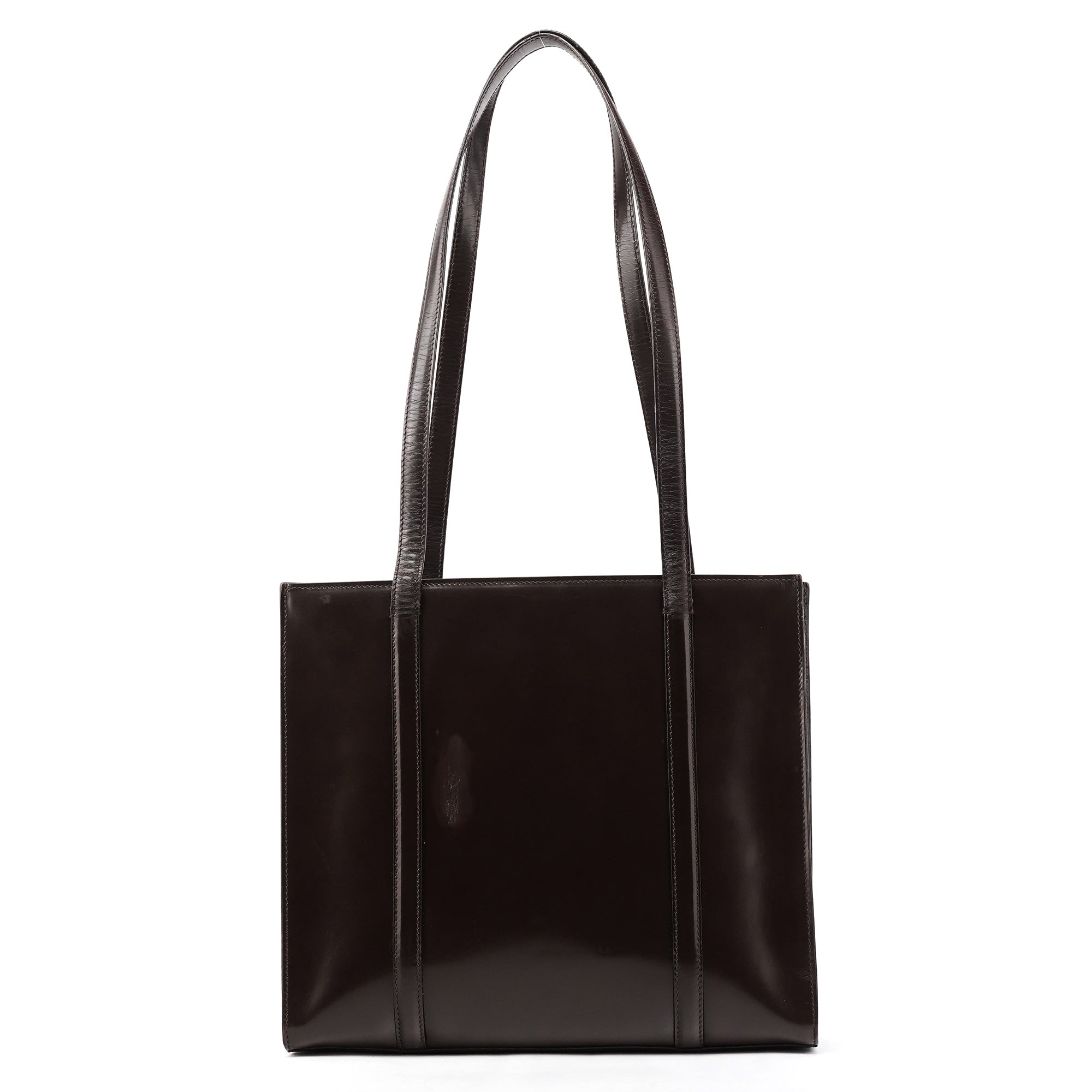 Prada 1995 Spazzolato Sport tote i brunt laklæder