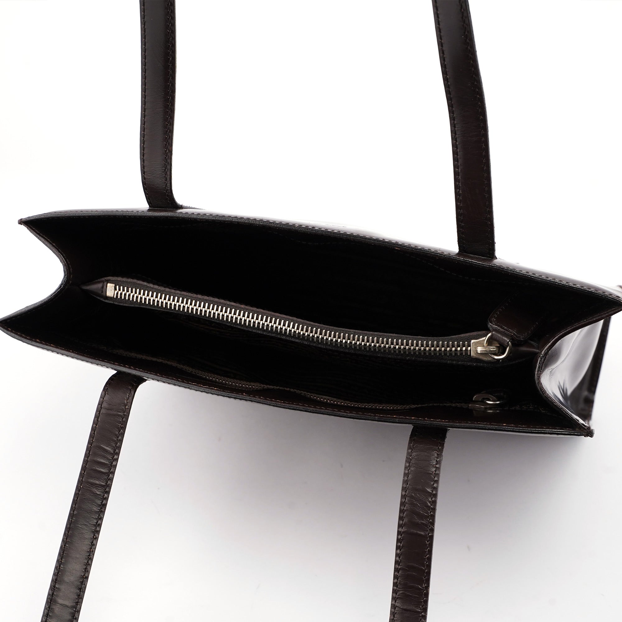Prada 1995 Tote Bag aus braunem Spazzolato-Leder