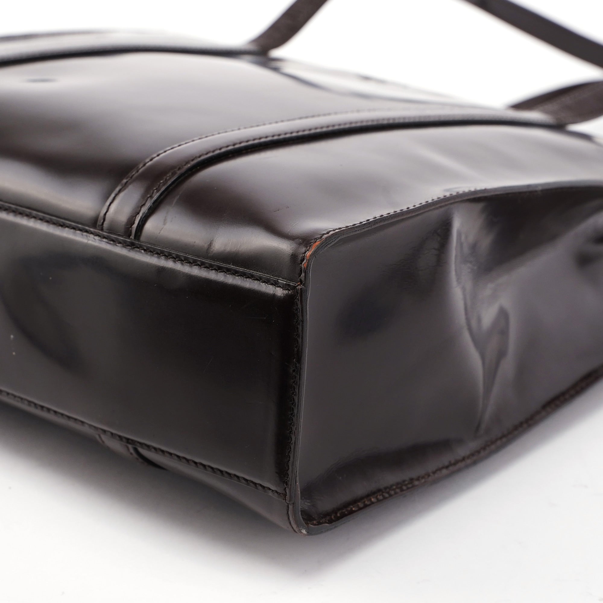 Prada 1995 Tote Bag aus braunem Spazzolato-Leder