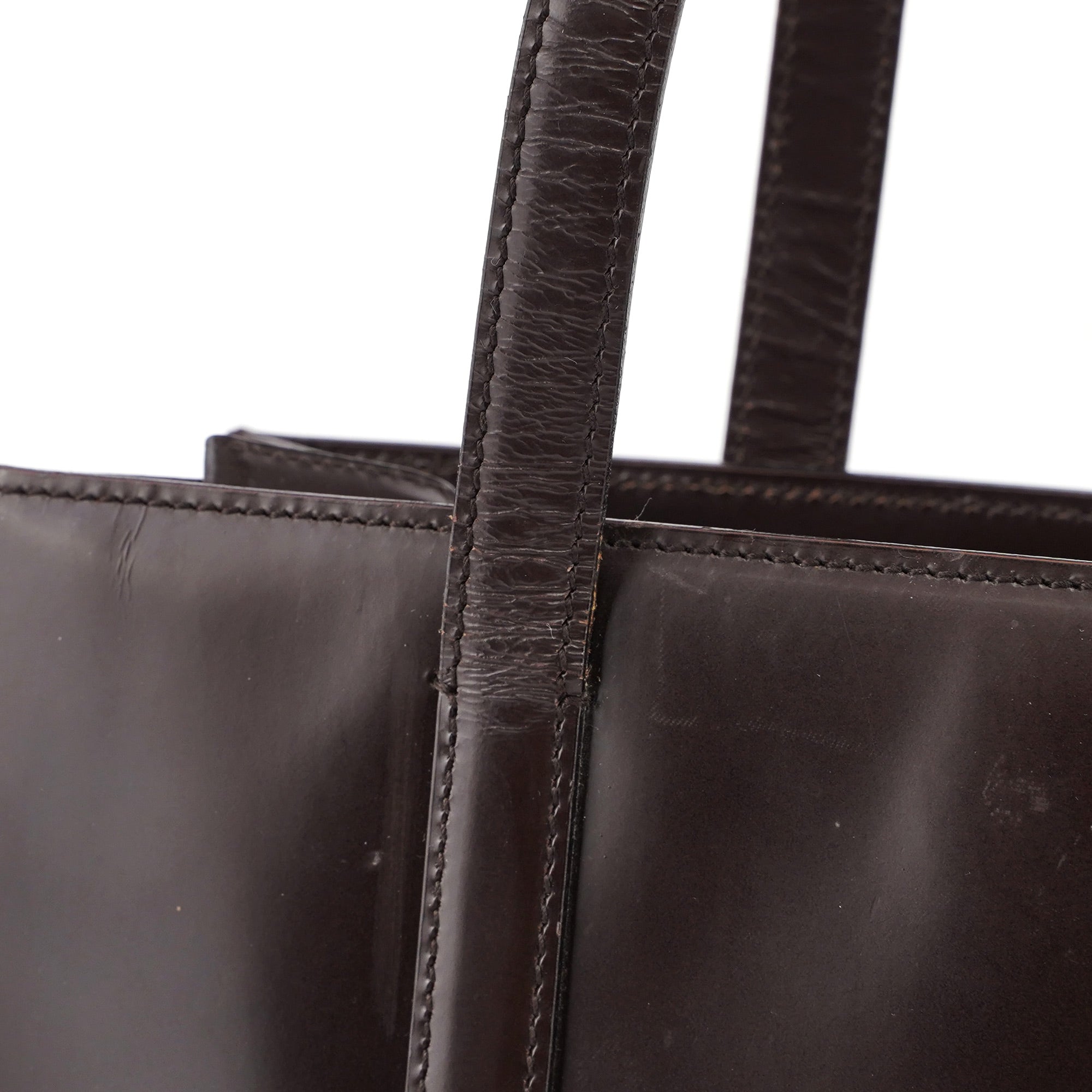 Prada 1995 Tote Bag aus braunem Spazzolato-Leder