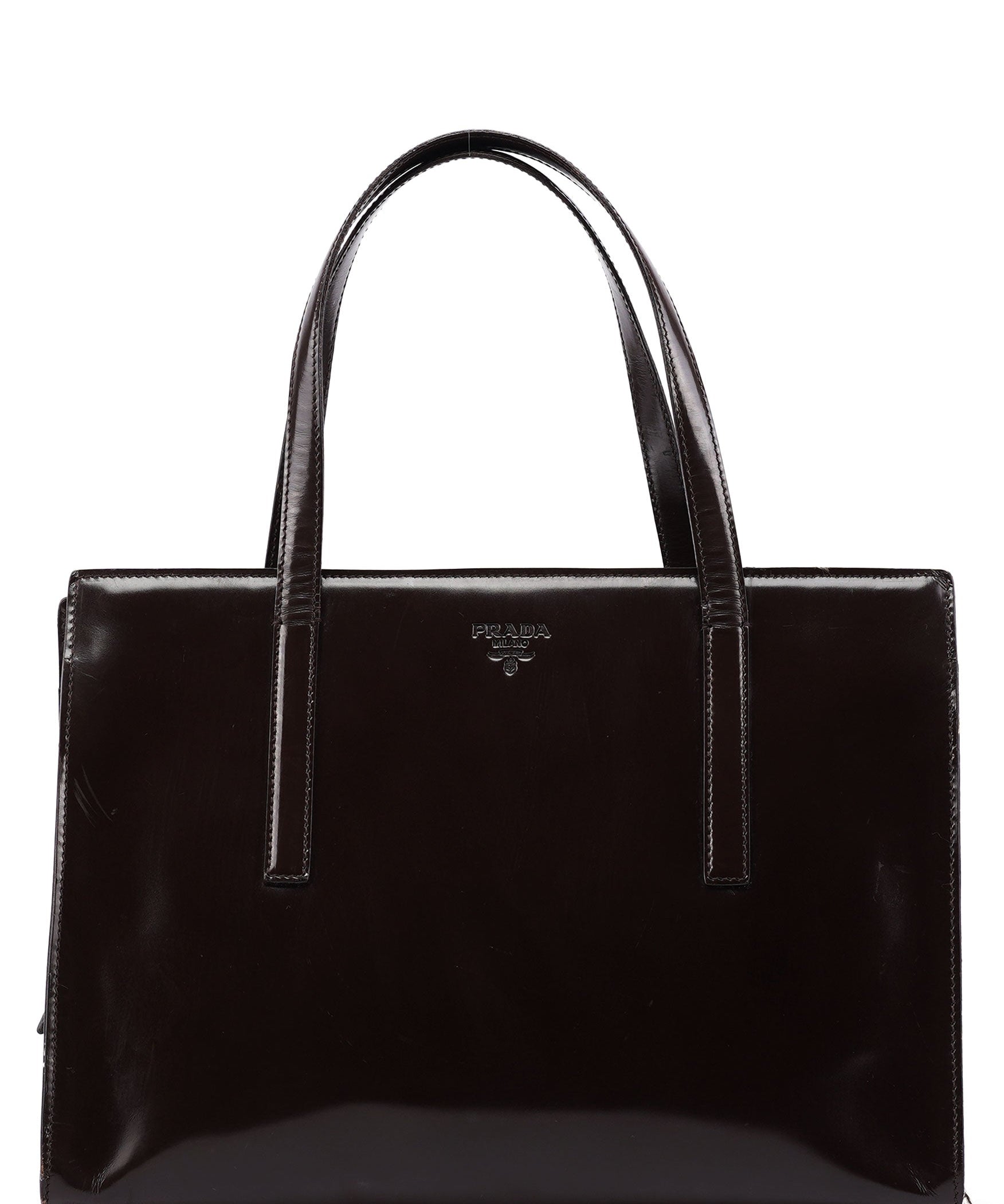 Prada 1995 Brown Spazzolato Tote Bag