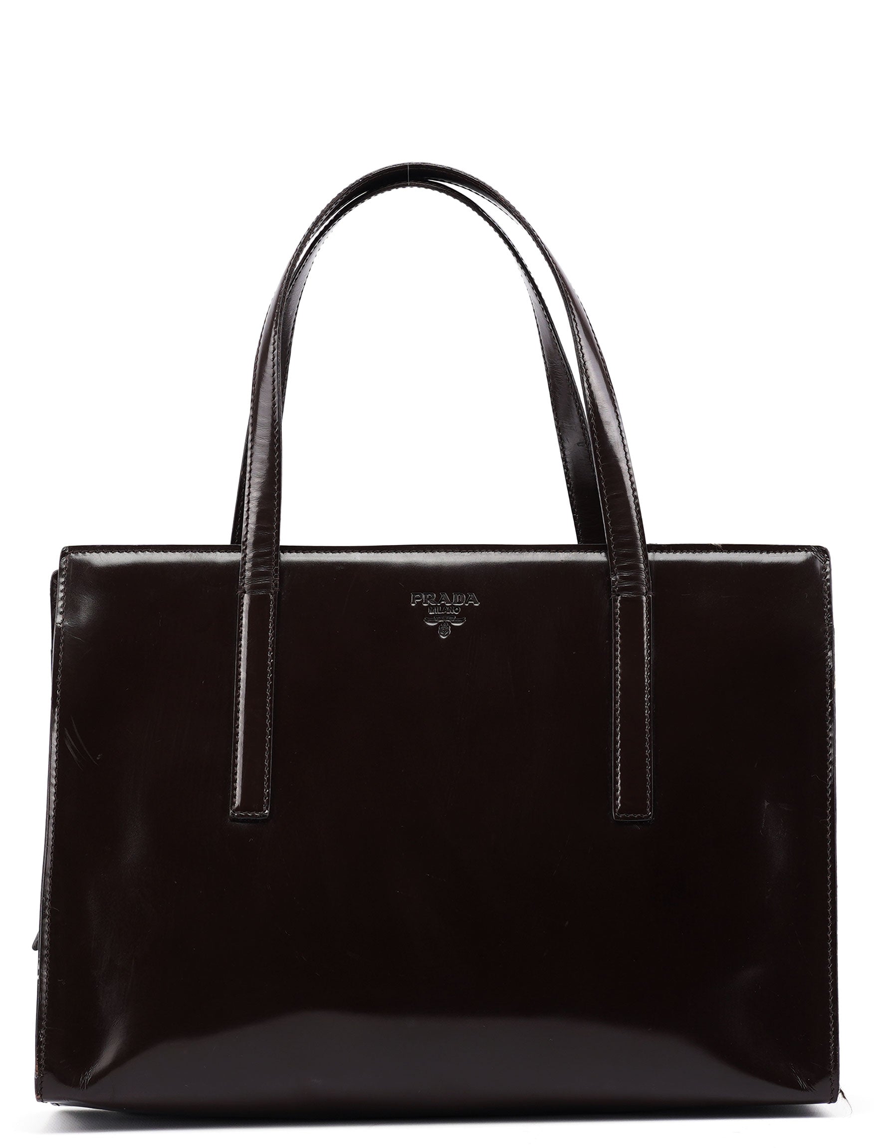 Prada 1995 Brown Spazzolato Tote Bag