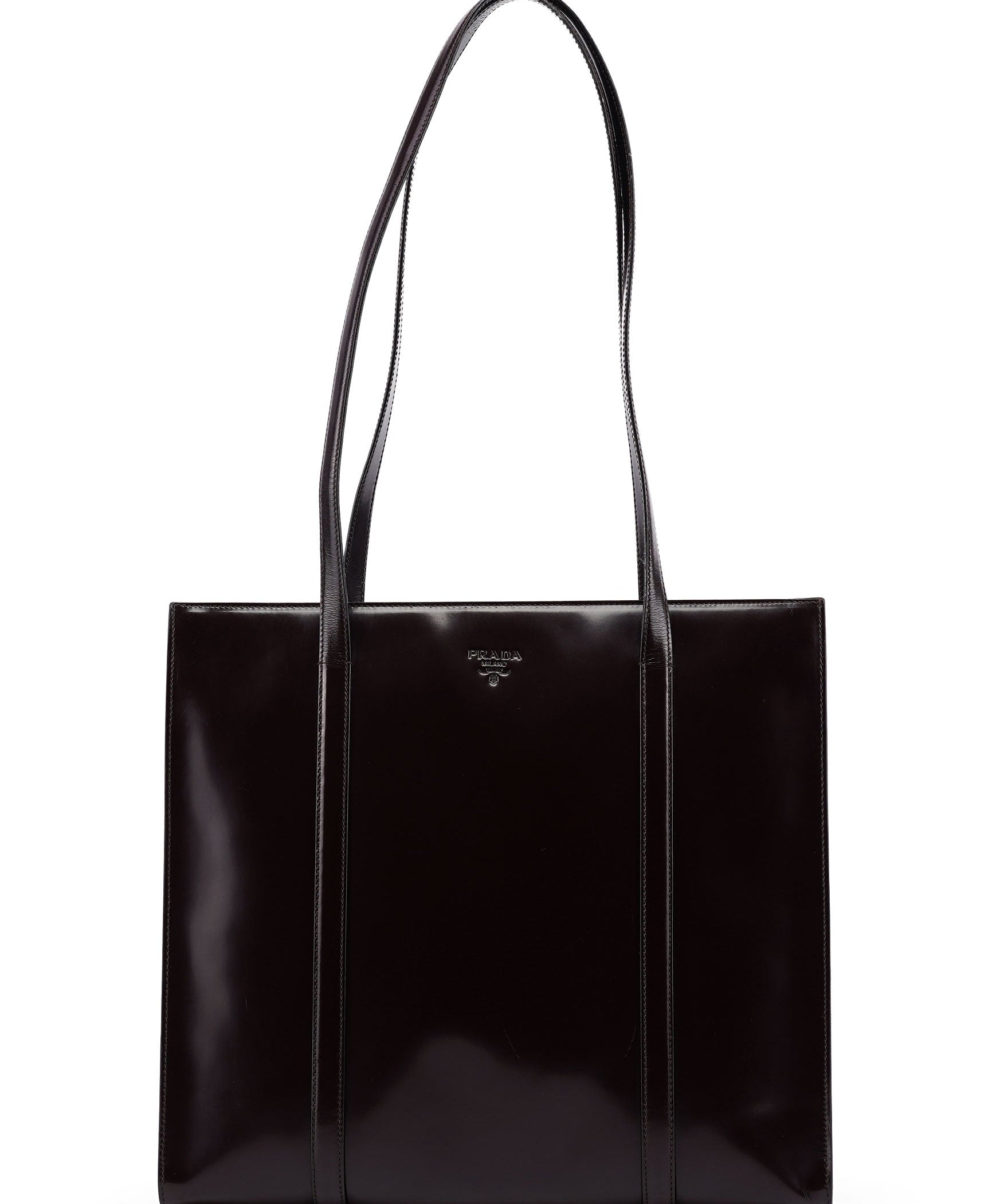Prada 1995 Brown Spazzolato Tote Bag