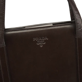 Prada 1995 Brown Vitello Sport Tote Bag