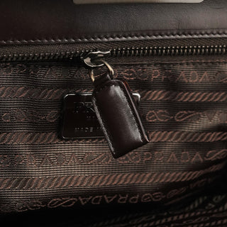 Prada 1995 Brown Vitello Sport Tote Bag