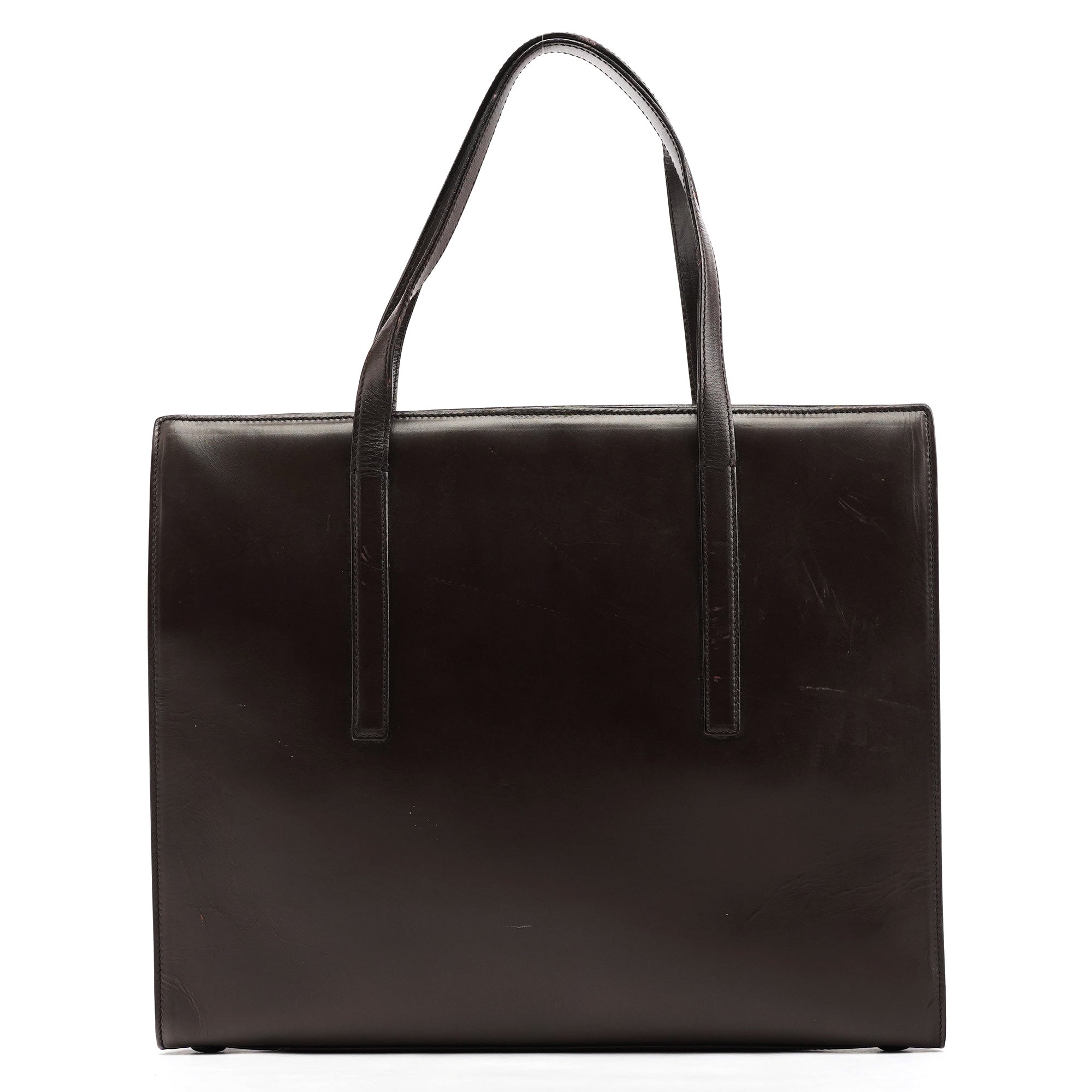 Prada 1995 Brown Vitello Sport Tote Bag