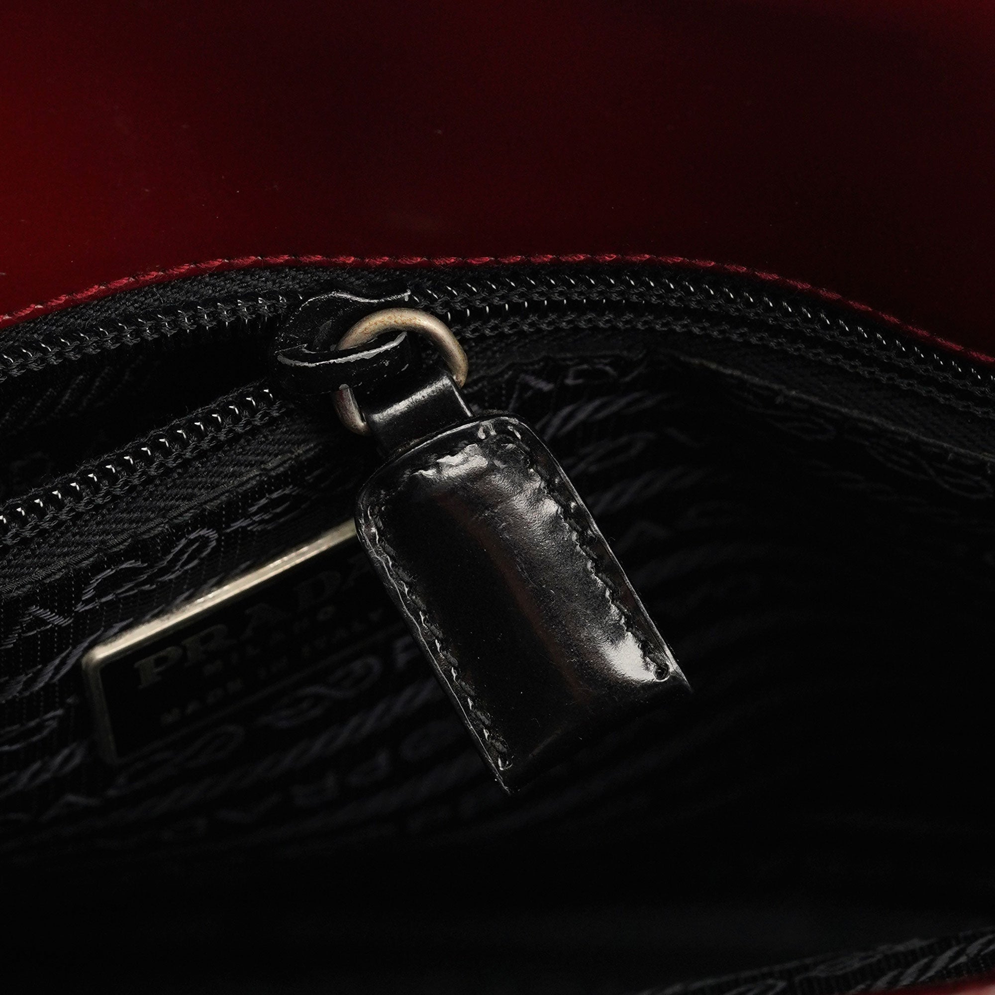 Prada 1995 Spazzolato Tote Bag in Bordeaux