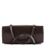 Prada 1995 Dark Brown Spazzolato Box Tote Bag