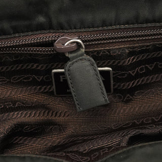 Prada 1995 Dark Brown Spazzolato Box Tote Bag