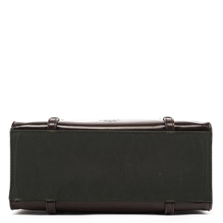 Prada 1995 Dark Brown Spazzolato Box Tote Bag