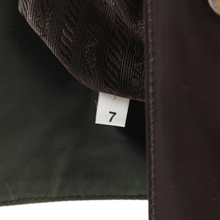 Prada 1995 Dark Brown Spazzolato Box Tote Bag
