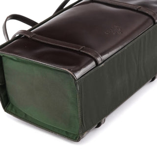 Prada 1995 Dark Brown Spazzolato Box Tote Bag