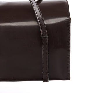 Prada 1995 Dark Brown Spazzolato Box Tote Bag