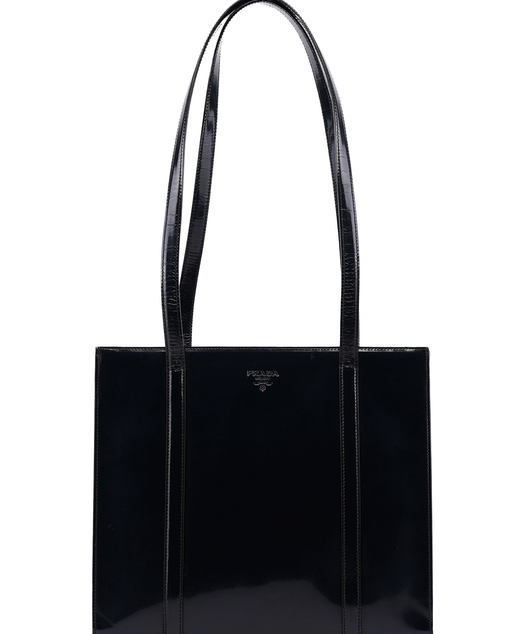 Prada 1995 Dark Navy Spazzolato Tote Bag