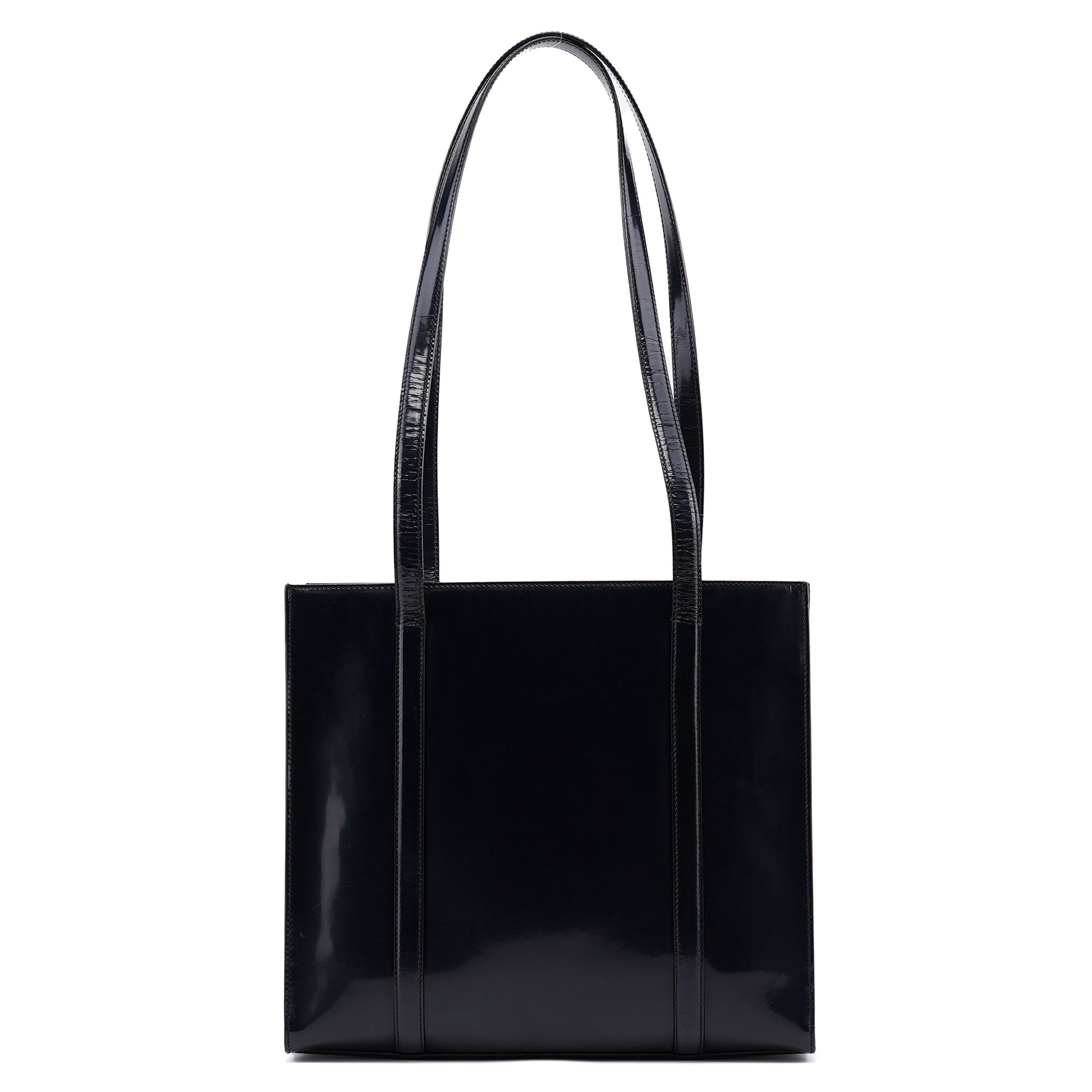 Prada 1995 Dark Navy Spazzolato Tote Bag