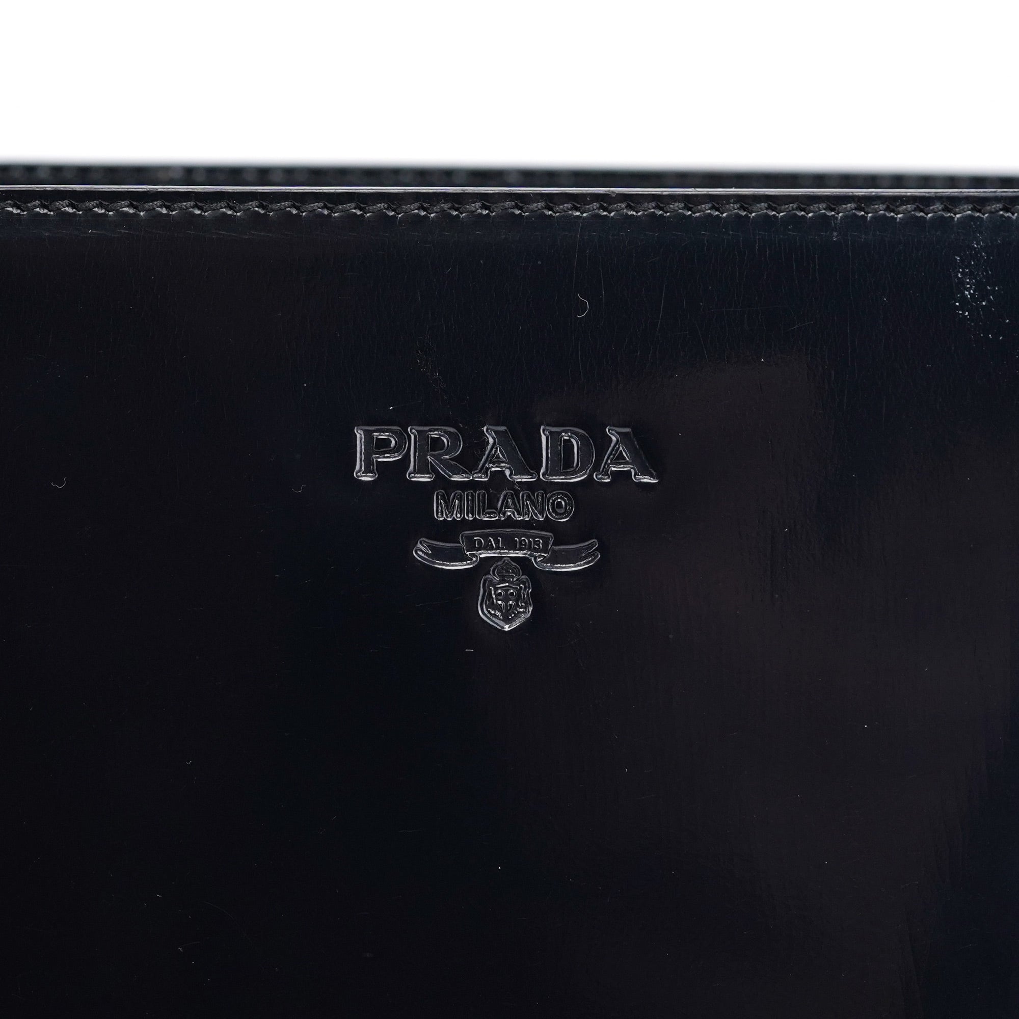 Prada 1995 Dark Navy Spazzolato Tote Bag