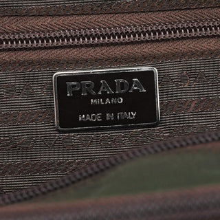 Prada 1995 Green Tessuto Nappa Nylon Tote Bag