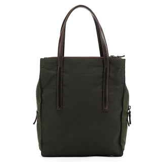 Prada 1995 Green Tessuto Nappa Nylon Tote Bag