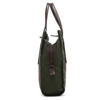 Prada 1995 Green Tessuto Nappa Nylon Tote Bag
