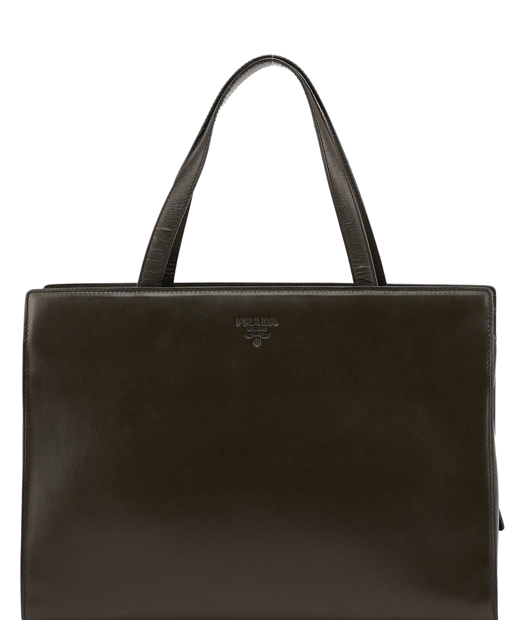 Prada 1995 Olive Green Calfskin Tote Bag