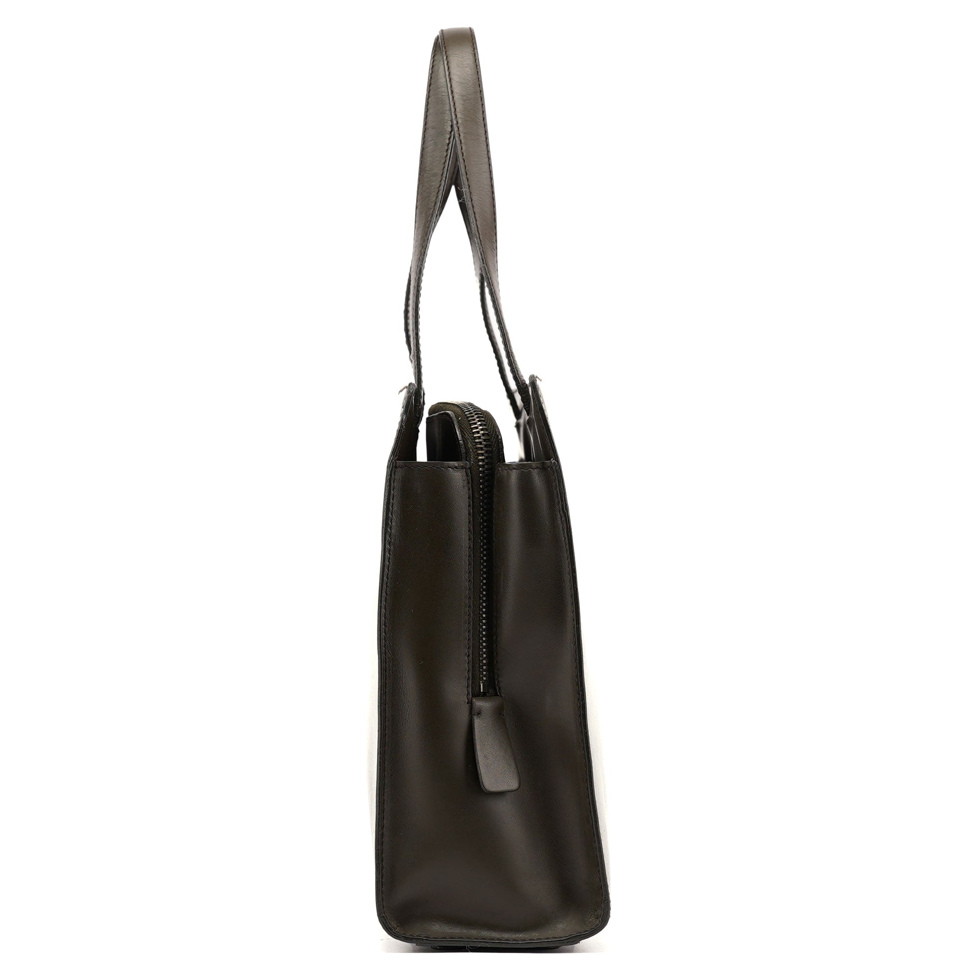 Prada 1995 Olive Green Calfskin Tote Bag