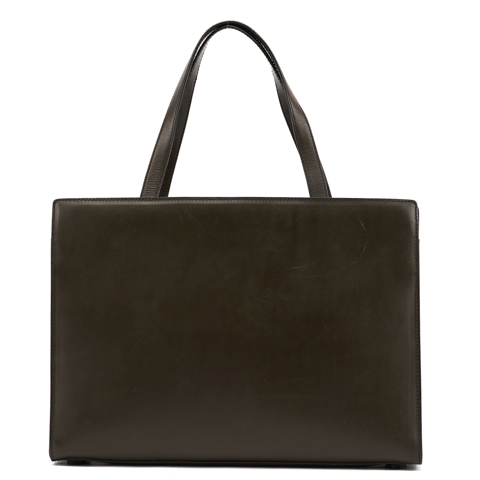 Prada 1995 Olive Green Calfskin Tote Bag