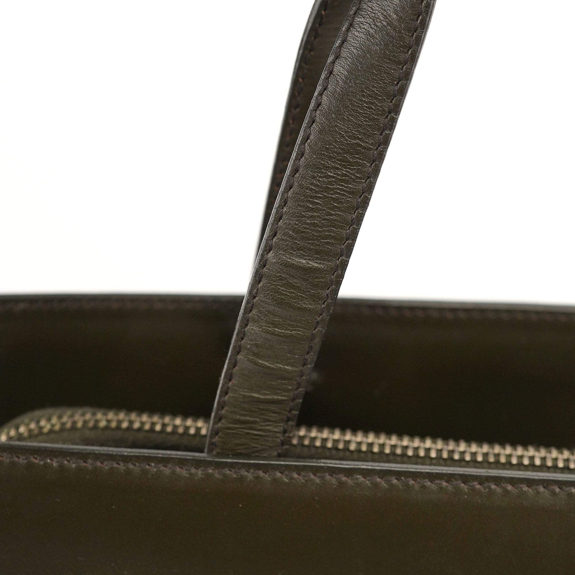 Prada 1995 Olive Green Calfskin Tote Bag