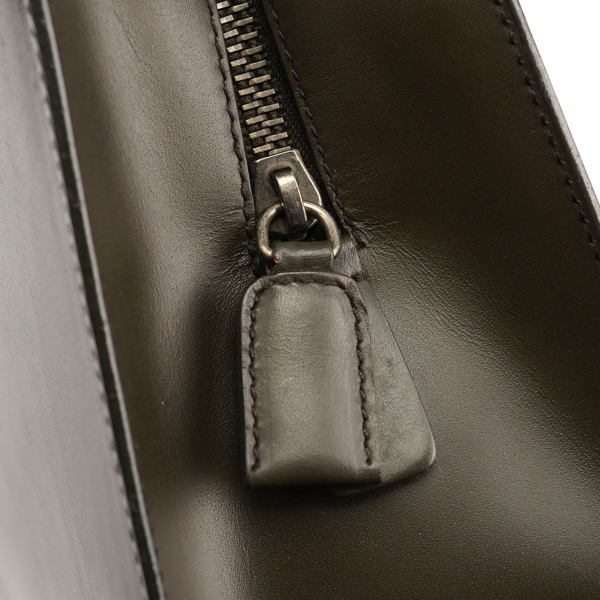 Prada 1995 Olive Green Calfskin Tote Bag