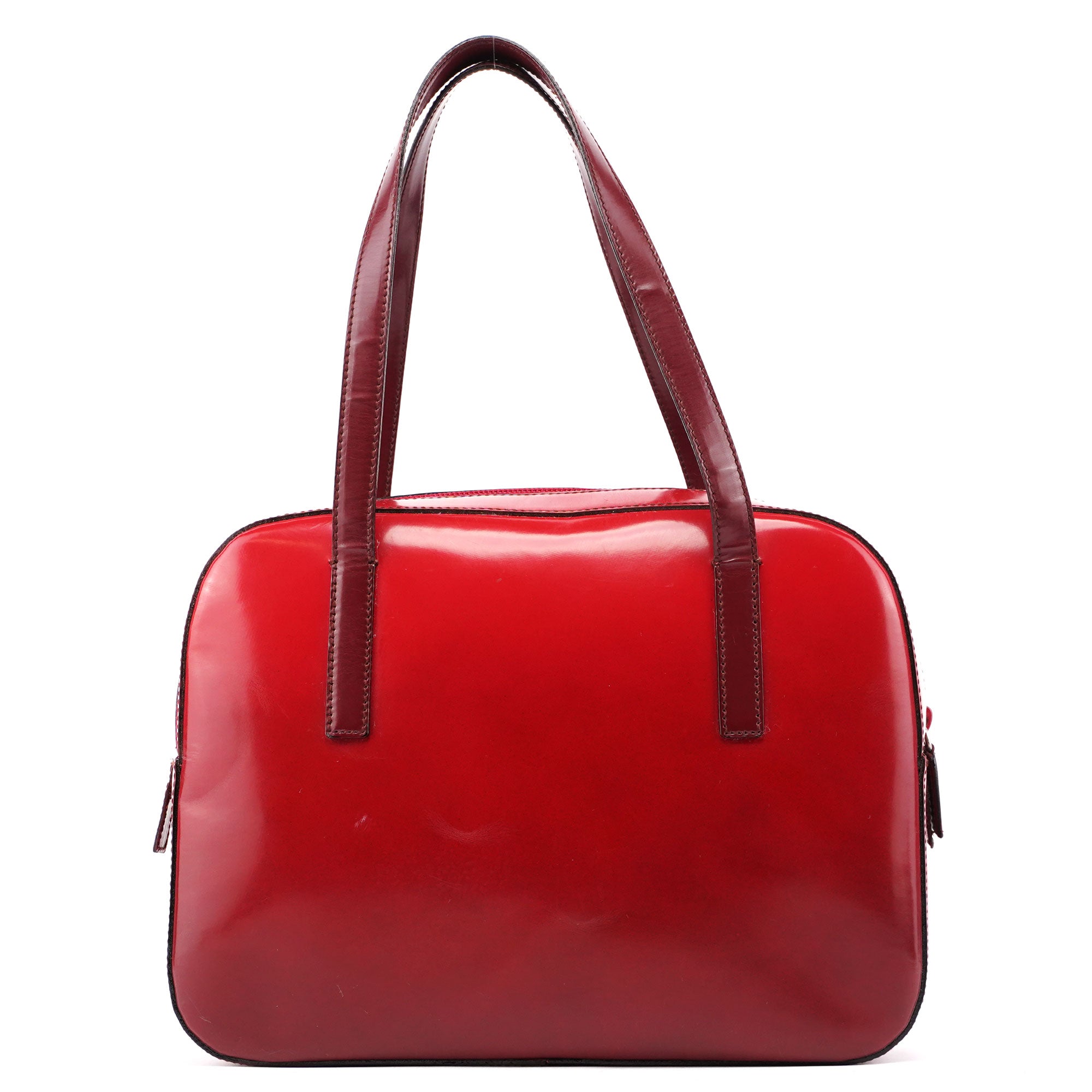 Prada 1995 Red Gradient Spazzolato Tote