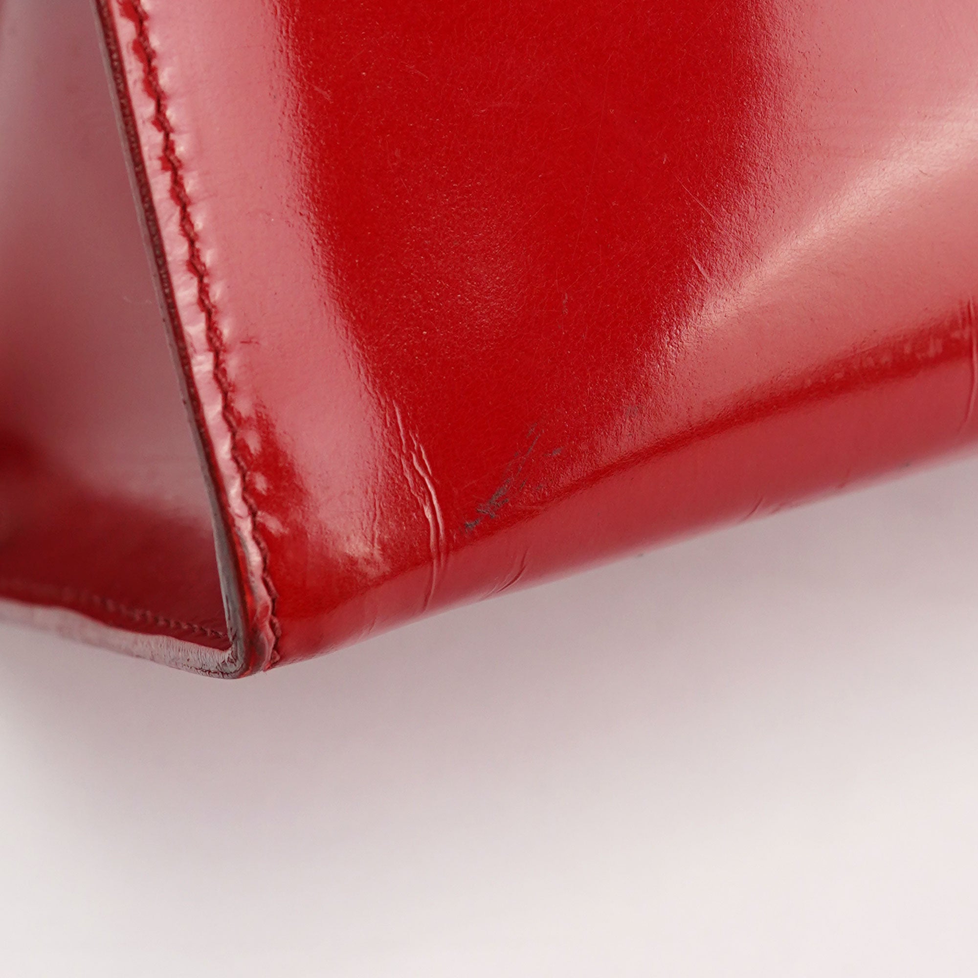 Prada 1995 Red Spazzolato Tote Bag
