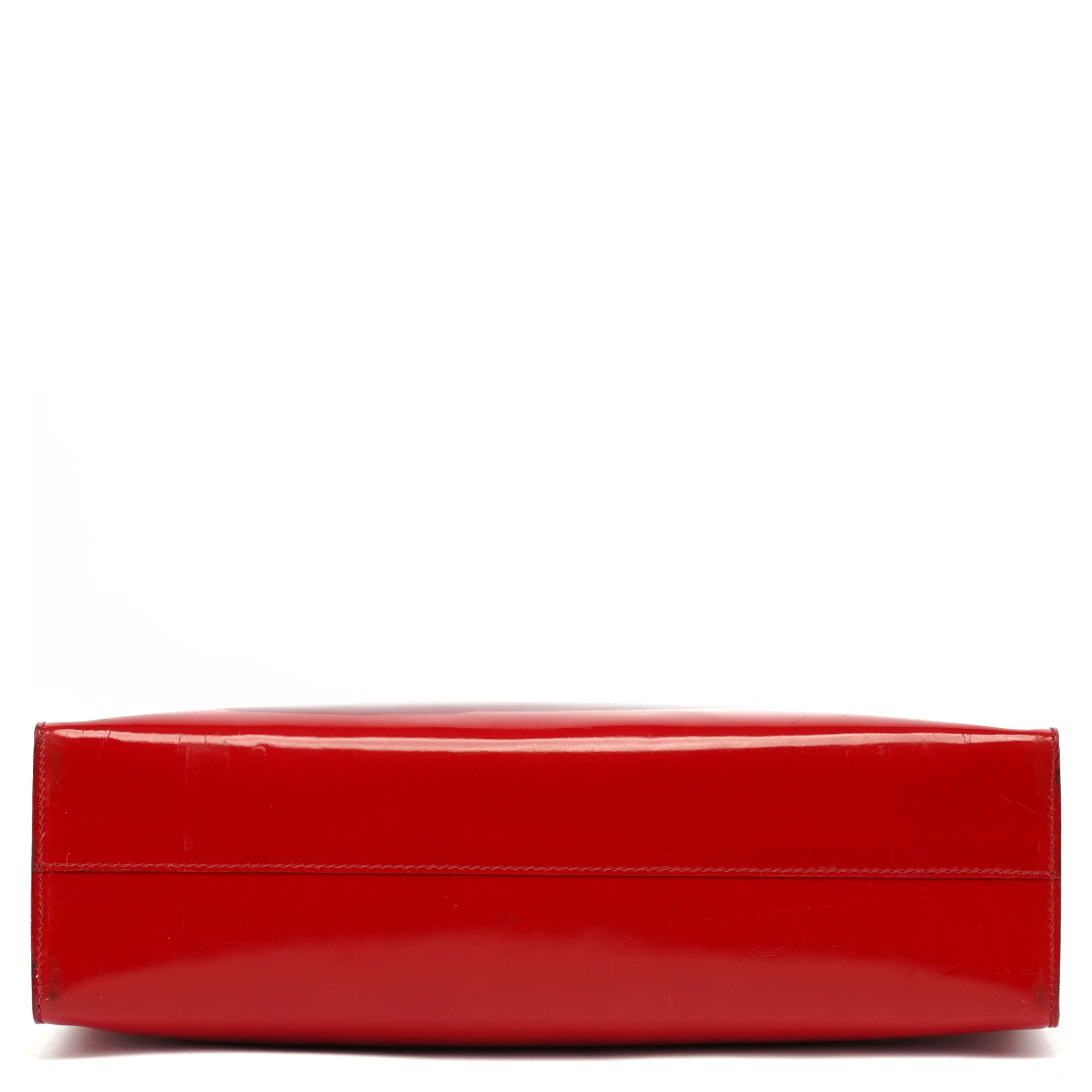 Prada 1995 Red Spazzolato Tote Bag