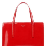 Prada 1995 Red Spazzolato Tote Bag