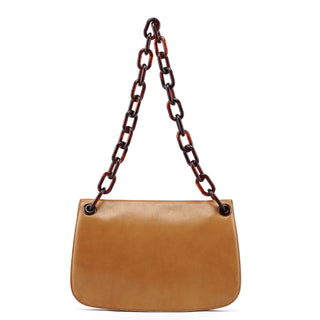 Prada 1996 Beige Madras Swing Chain Bag