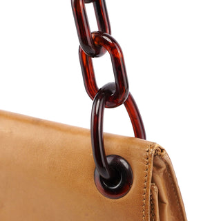 Prada 1996 Beige Madras Swing Chain Bag