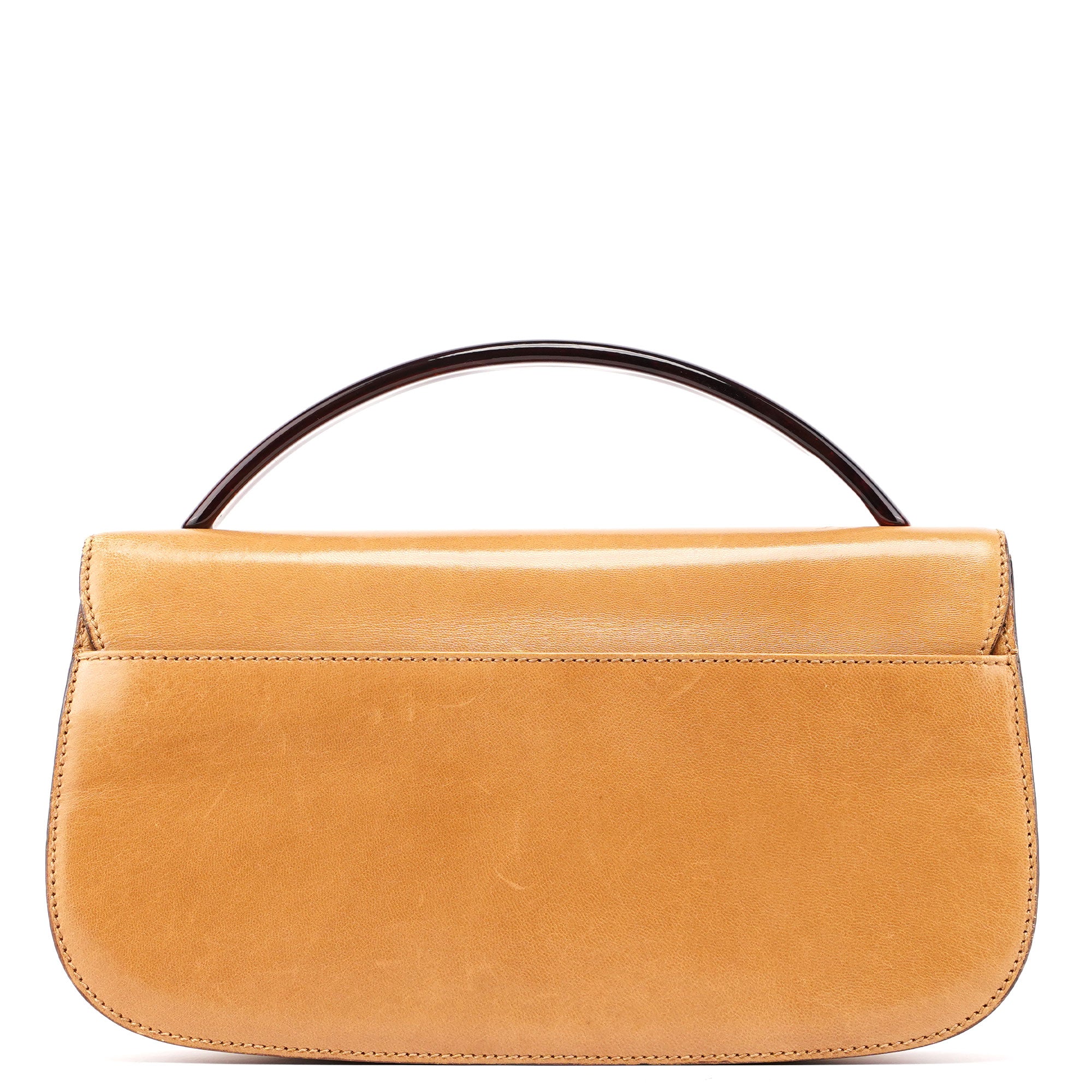 Prada 1996 Beige Madras Swing Top Handle Bag