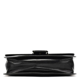 Prada 1996 Black Madras Swing Shoulder Bag
