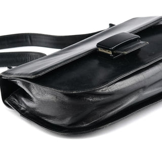 Prada 1996 Black Madras Swing Shoulder Bag