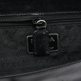 Prada 1996 Sac porté épaule Madras Swing en cuir noir