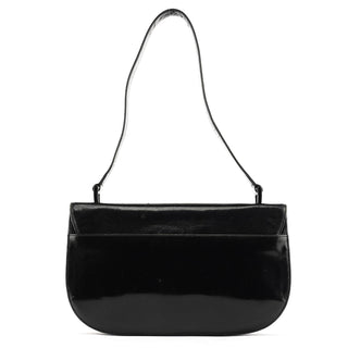Prada 1996 Black Madras Swing Shoulder Bag