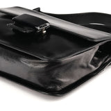 Prada 1996 Sac porté épaule Madras Swing en cuir noir