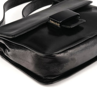 Prada 1996 Black Madras Swing Shoulder Bag