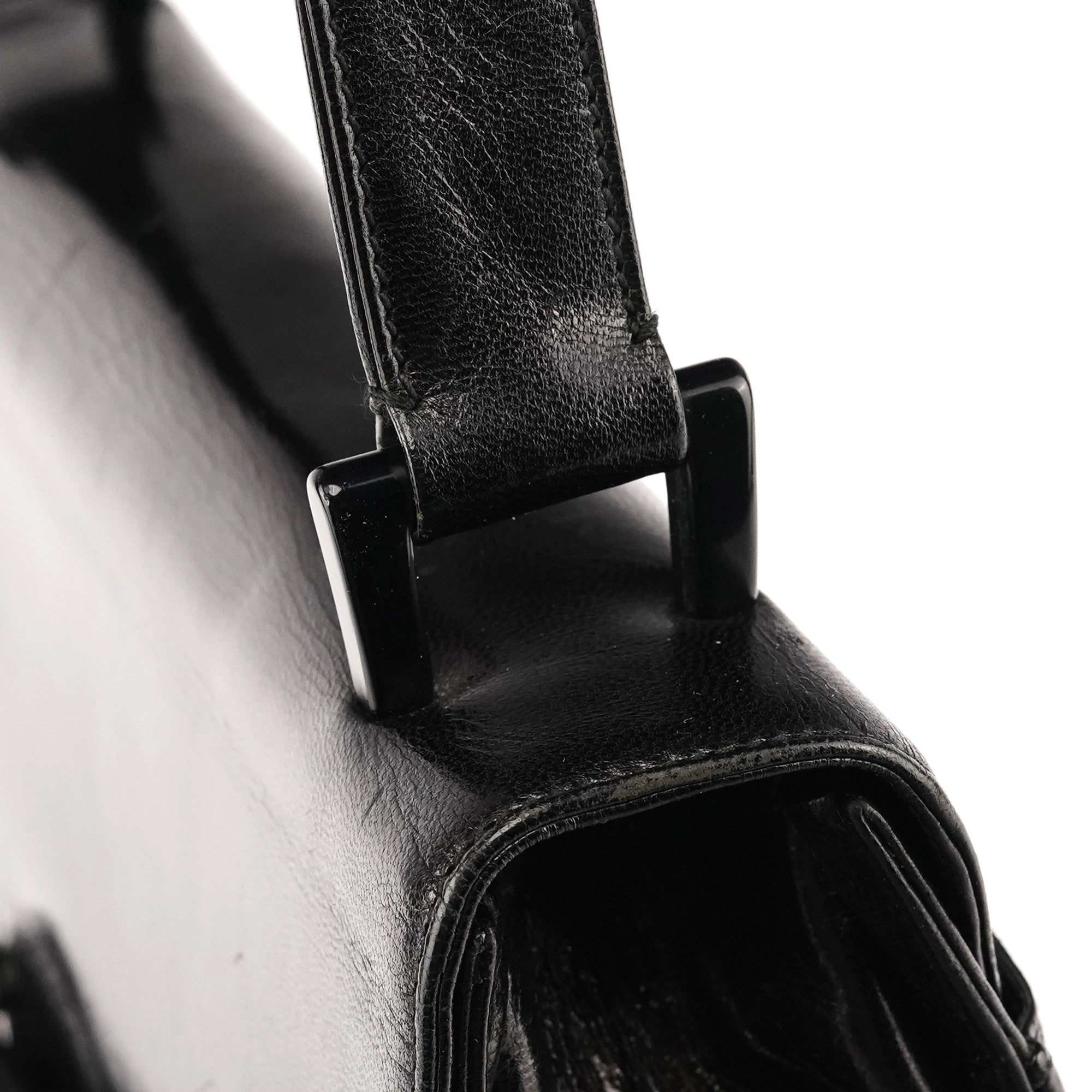 Prada 1996 Sac porté épaule Madras Swing en cuir noir