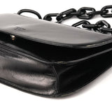 Prada 1996 Black Madras Swing Shoulder Bag