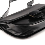 Prada 1996 Black Madras Swing Shoulder Bag