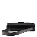 Prada 1996 Black Madras Swing Shoulder Bag