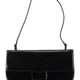 Prada 1996 Black Madras Swing Shoulder Bag