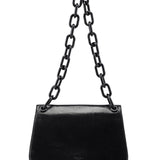 Prada 1996 Black Madras Swing Shoulder Bag