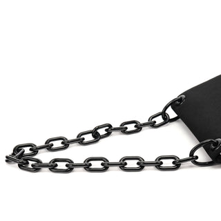Prada 1996 Black Tessuto Swing Nylon Chain Shoulder Bag