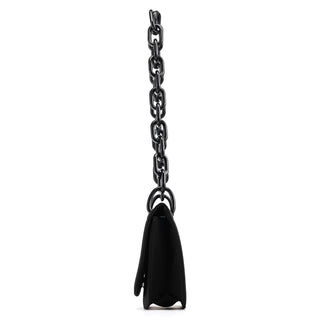 Prada 1996 Black Tessuto Swing Nylon Chain Shoulder Bag