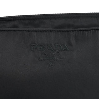 Prada 1996 Black Tessuto Swing Nylon Chain Shoulder Bag